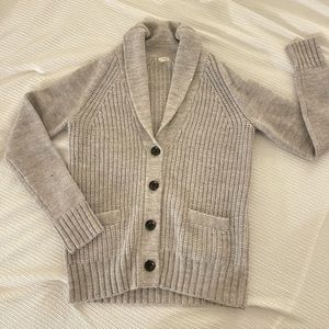 J.Crew Gray Knit Sweater Cardigan